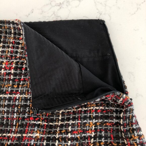 The Limited Colorful Lined Polyester Blend Tweed Mini Skirt Multi Sz 6 - Picture 2 of 11